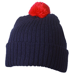 Knitted Cap with pompom