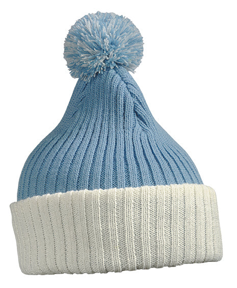 Knitted Cap with pompom