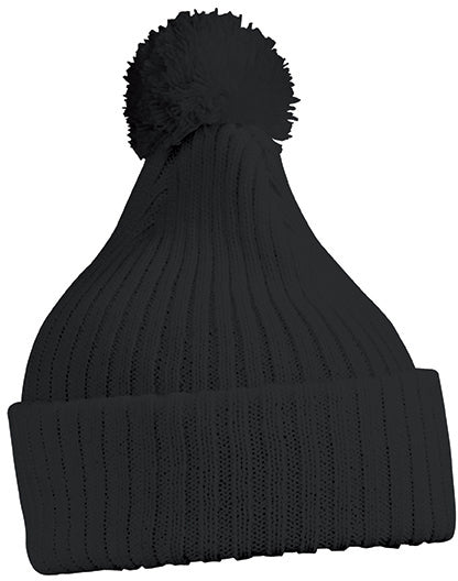 Knitted Cap with pompom