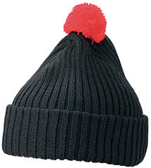 Knitted Cap with pompom