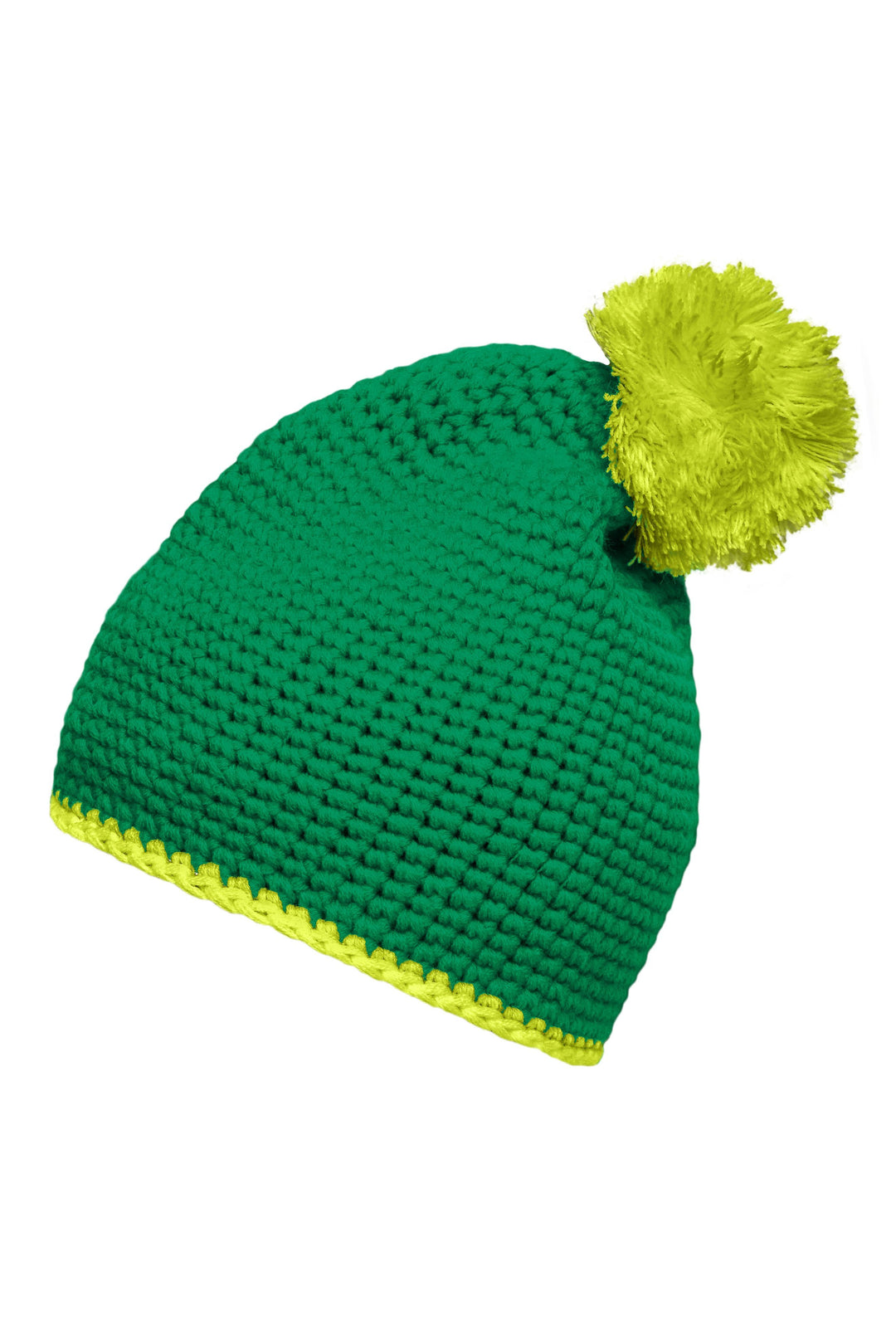 Pompon Hat with contrast strip