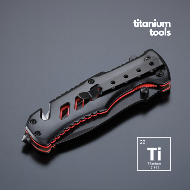 Titanium-Coated Steel Emergency Knife Optima