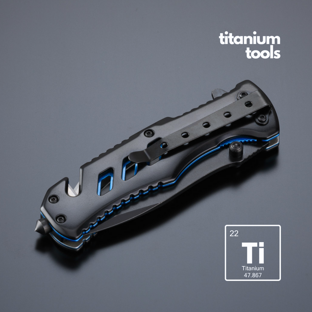 Optima titanium-coated steel emergency knife