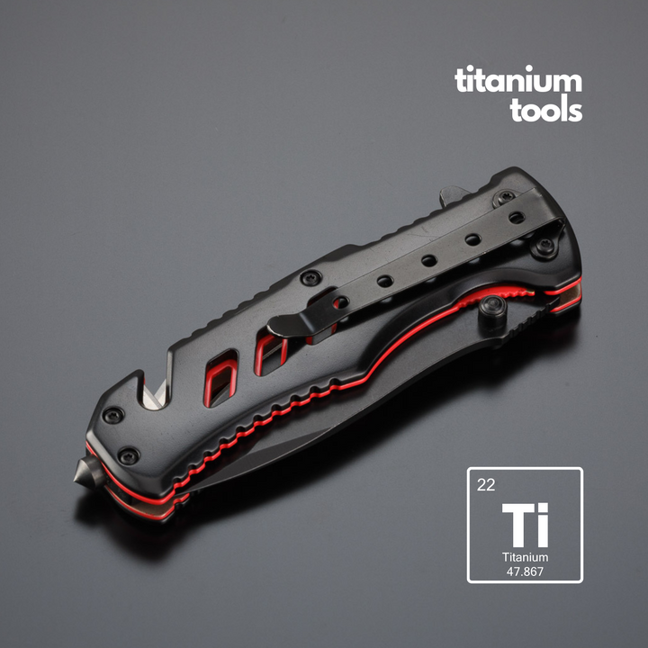 Titanium-Coated Steel Emergency Knife Optima