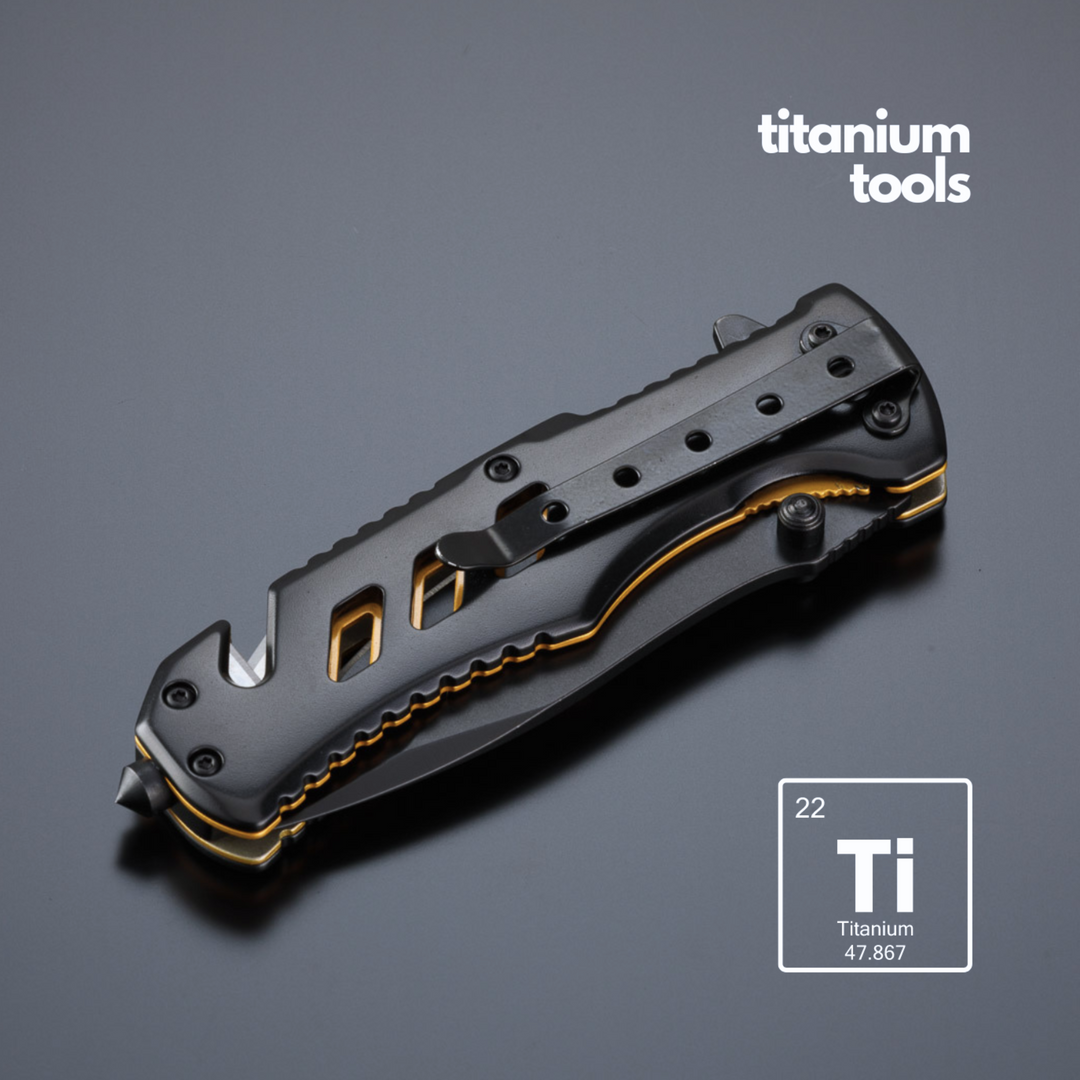 Titanium-Coated Steel Emergency Knife Optima