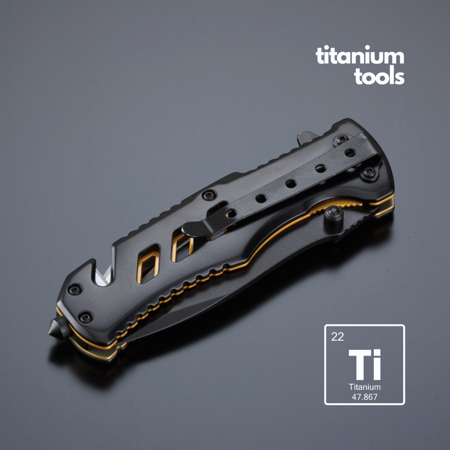 Optima titanium-coated steel emergency knife