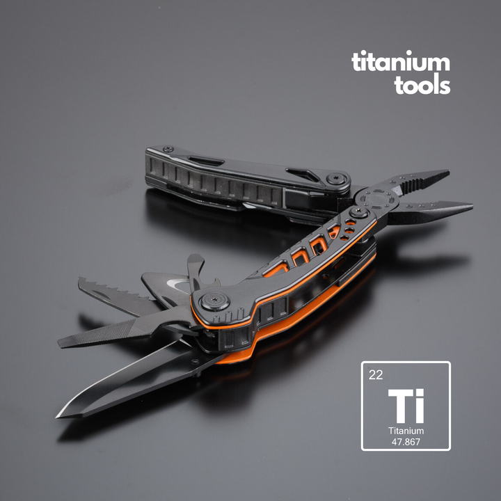 Optima titanium-coated steel multitool