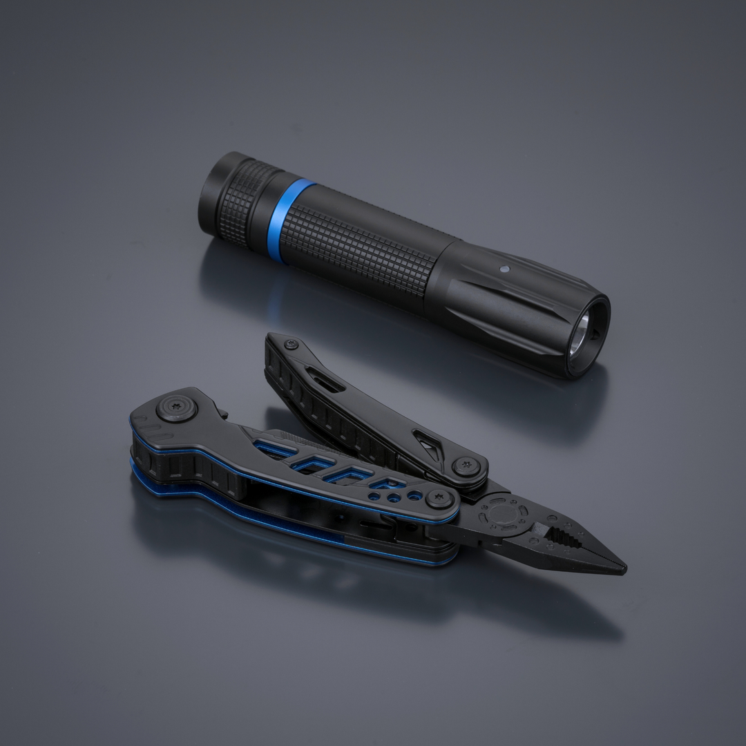 Optima Color set II: multitool & small flashlight