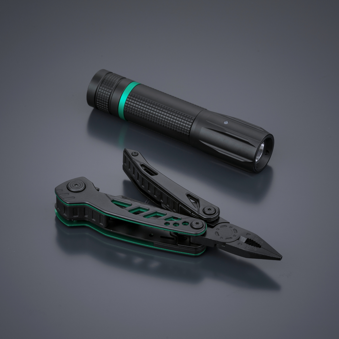 Optima Color set II: multitool & small flashlight