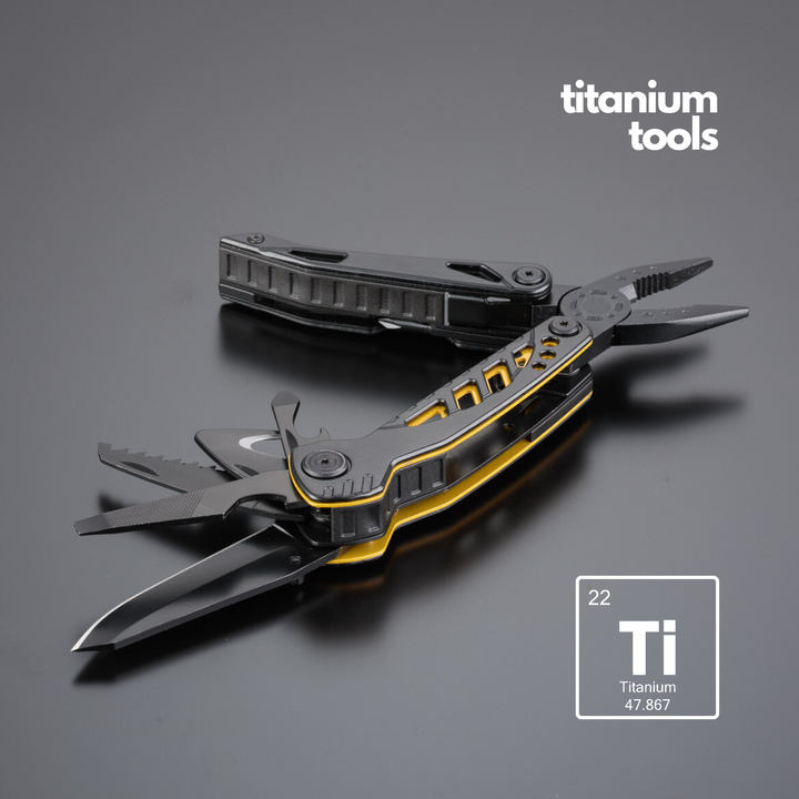 Optima titanium-coated steel multitool