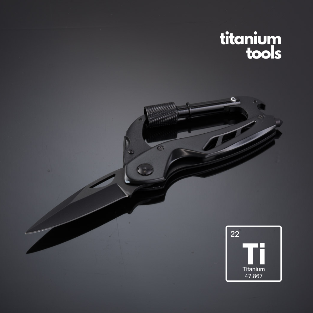 Titanium-Coated Steel Multi-Function Tool Optima With Carabiner