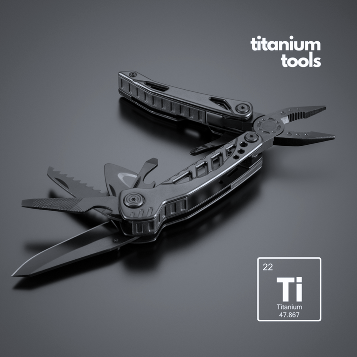 Optima titanium-coated steel multitool