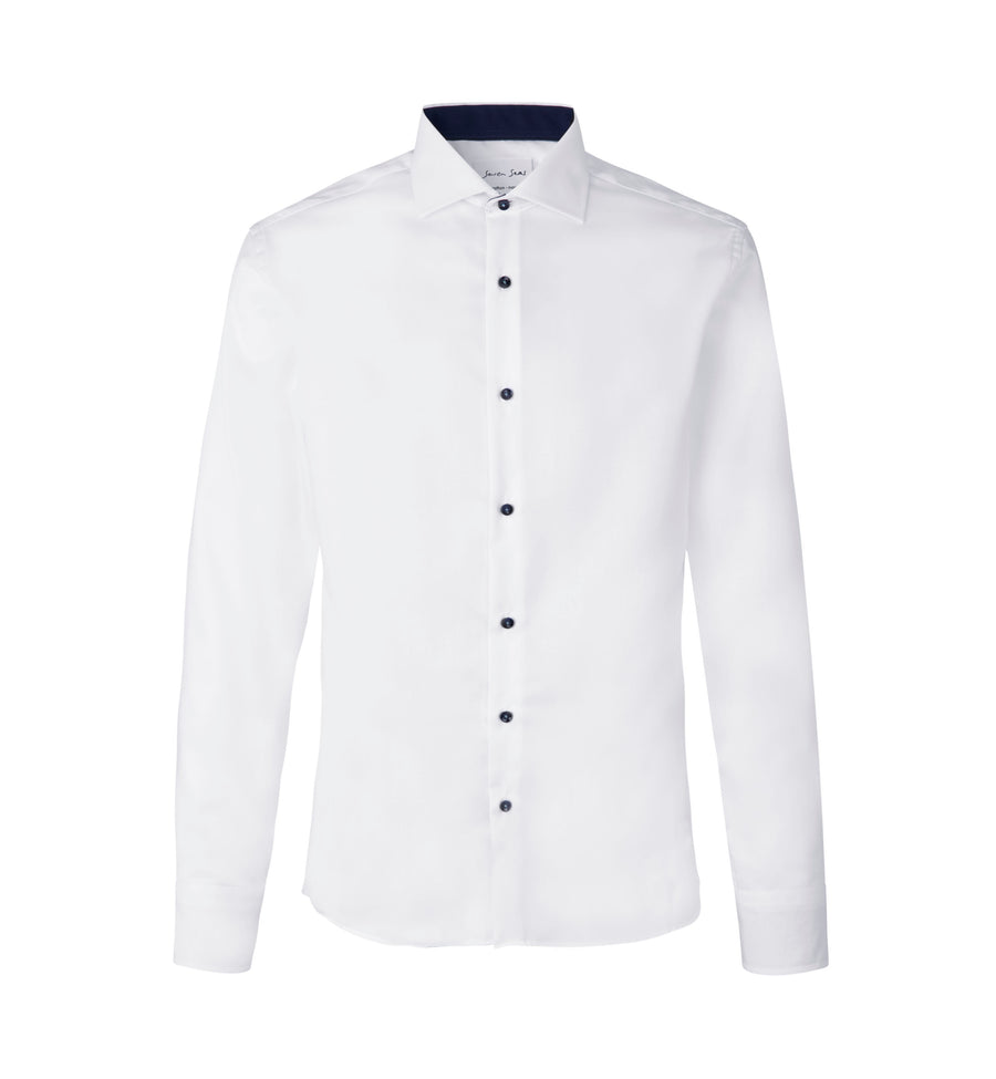 SEVEN SEAS Fine Twill Contrast | slim