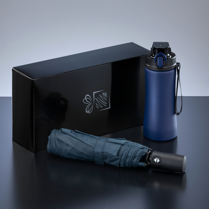 Primo Everyday Set: water bottle 550 ml & full automatic umbrella harvard