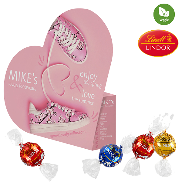 Outline-Box "Hjerte" med Lindt Lindor Truffles