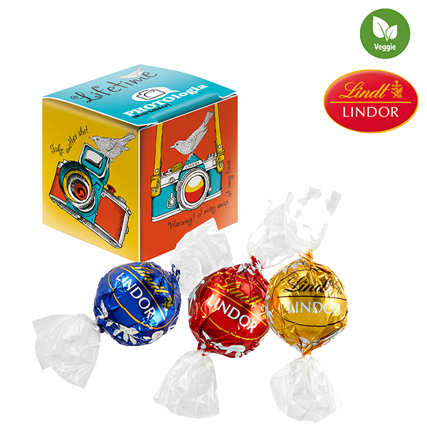 Mini Promo-Cube med Lindt Lindor Truffles Mix