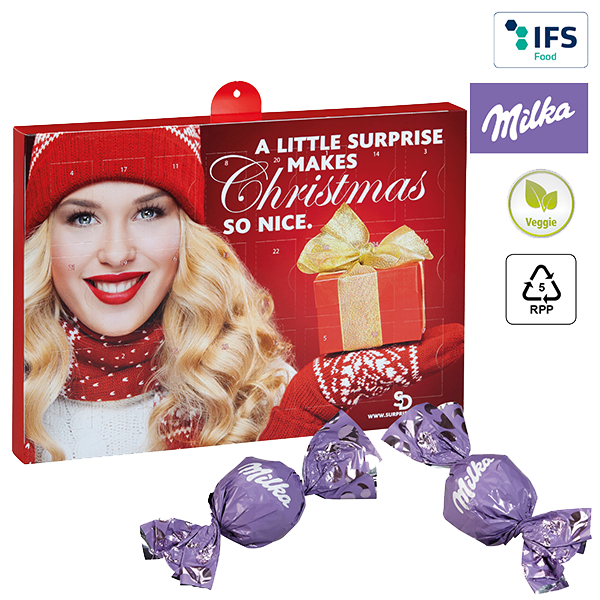 Premium Julekalender BUSINESS med Milka Moments Mix